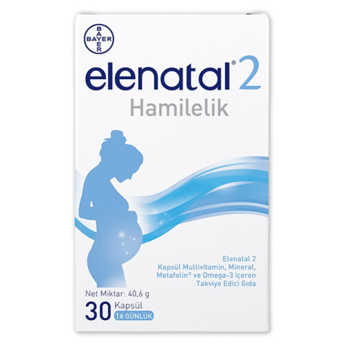 Elenatal 2 Multivitamin Mineral ve Omega-3 30 Kapsül - 1