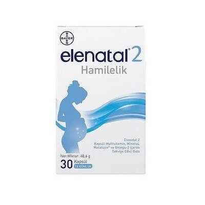 Elenatal 2 Multivitamin Mineral ve Omega-3 30 Kapsül - 1
