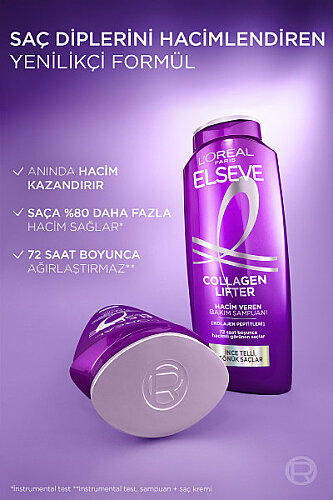 Elseve Collagen Lifter [Kolajen Peptitleri] İçeren Hacim Veren Saç Bakım Şampuanı 300 ml - 4