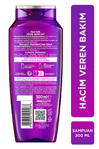 Elseve Collagen Lifter [Kolajen Peptitleri] İçeren Hacim Veren Saç Bakım Şampuanı 300 ml - 6