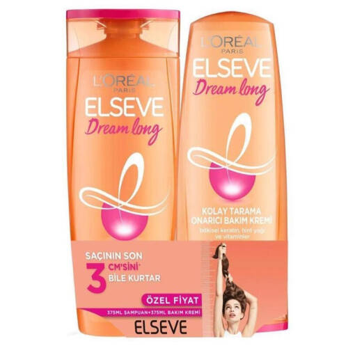 Elseve Dream Long Şampuan 360 ml + Bakım Kremi 175 ml Set - 1