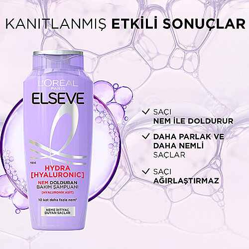Elseve Hydra Hyaluronic Nem Dolduran Şampuan 300 ml - 9