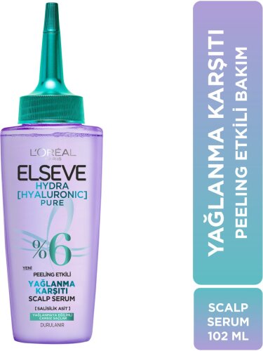 Elseve Hydra [Hyaluronic] Pure Salisilik Asit İçeren Yağlanma Karşıtı Peeling Etkili Saç Derisi Serumu 102 ml - 1