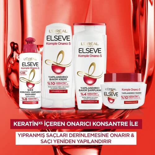 Elseve Saç Kremi Komple Onarıcı Yapılandırıcı Bakım 360 ml - 5
