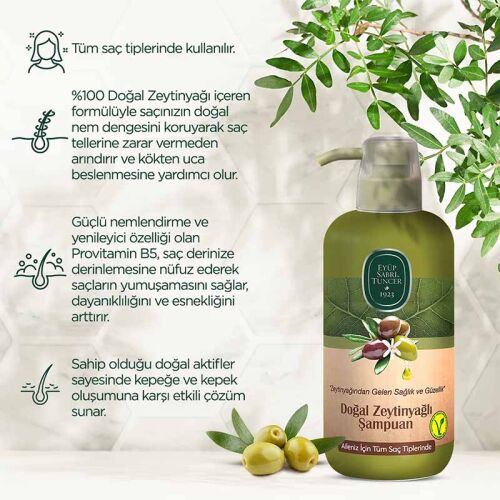 Eyüp Sabri Tuncer Doğal Zeytinyağlı Şampuan 600 ml - 3