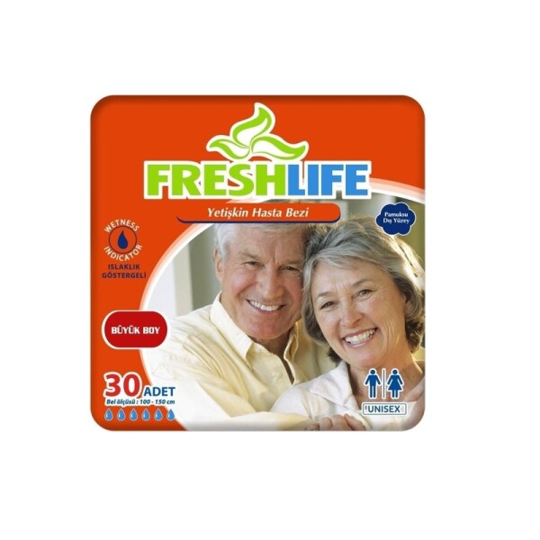 Freshlife Belbantlı Hasta Bezi Islaklık Göstergeli Large 30 Adet - 1