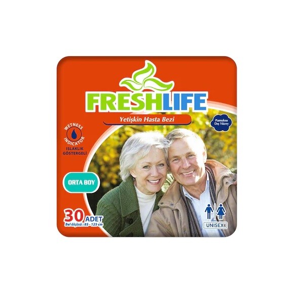 Freshlife Belbantlı Hasta Bezi Islaklık Göstergeli Medium 30 Adet - 1