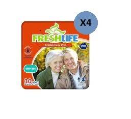 Freshlife Belbantlı Islaklık Göstergeli Orta Boy (M) 30'lu 4 Paket