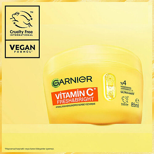 Garnier C Vitamini Fresh & Bright Aydınlatıcı Sorbe Yüz Kremi 85 ml - 6