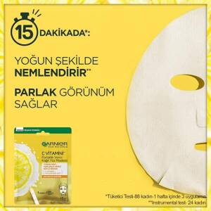 Garnier C Vitamini Parlaklık Verici Kağıt Yüz Maskesi - 3