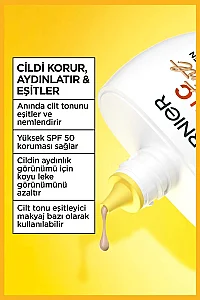 Garnier C Vitamini Wonder Tint 3 Etki 1 Arada Renkli Nemlendirici Orta Ton SPF50 40 ml - 2