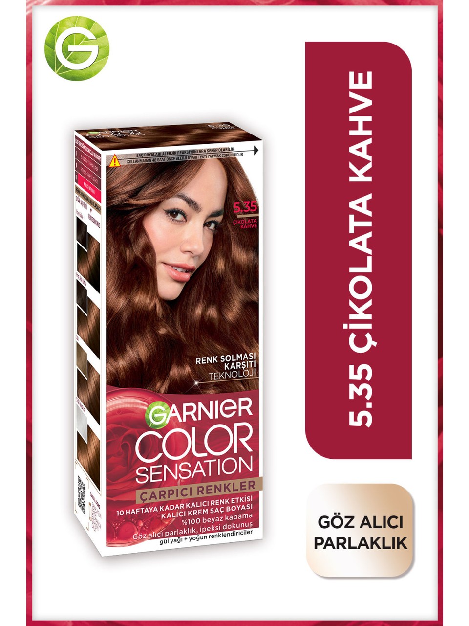 Garnier Çarpıcı Renkler Saç Boyası - 5.35 Çikolata Kahve