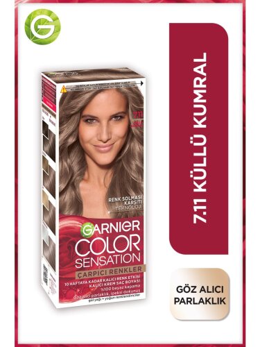 Garnier Çarpıcı Renkler Saç Boyası 7.11 Küllü Kumral - 1