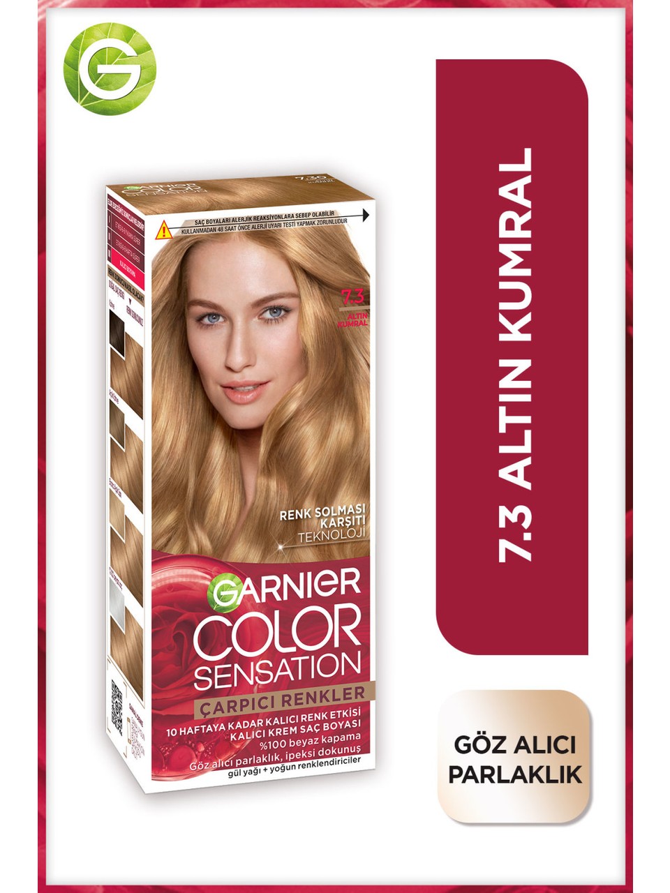 Garnier Çarpıcı Renkler Saç Boyası - 7.3 Altın Kumral