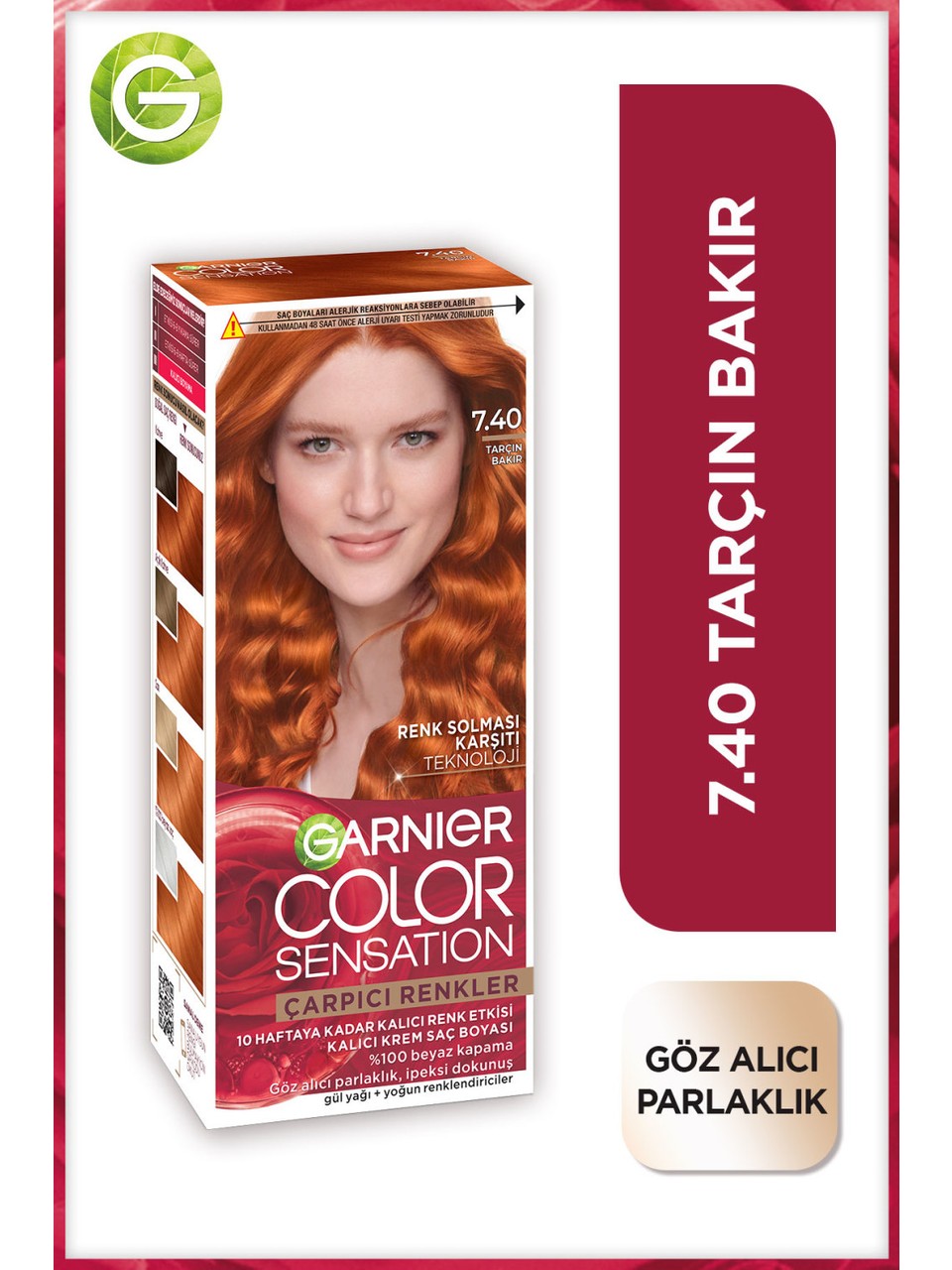Garnier Çarpıcı Renkler Saç Boyası - 7.40 Tarçın Bakırı
