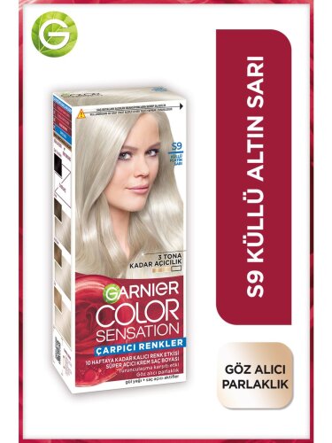 Garnier Çarpıcı Renkler Saç Boyası - S9 Küllü Platin Sarısı - 1
