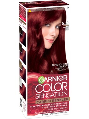 Garnier Çarpıcı Renkler Saç Boyası - 5.62 Parlak Lal Kızılı - 1