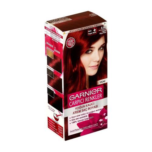 Garnier Color Natural Çarpıcı Renkler Yoğun Koyu Kızıl Boya 4.60 - 1