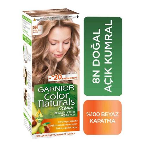 Garnier Color Naturals Nudes Boya - 8N Doğal Açık Kumral - 1