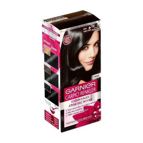 Garnier Color Naturel Çarpıcı Renkler Boya - 1.0 Ekstra Yoğun Siyah - 1