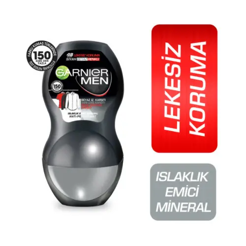 Garnier Men Roll-On Deodorant Lekesiz Koruma 50 ml - 1