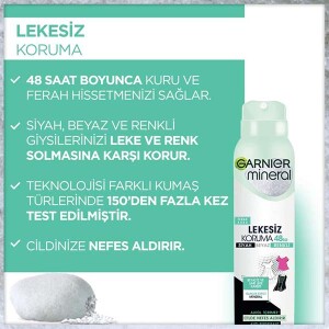 Garnier Mineral Deodorant Lekesiz Koruma 150 ml - Ferah Koku - 2
