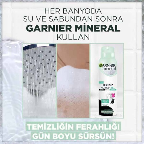 Garnier Mineral Deodorant Lekesiz Koruma 150 ml - Ferah Koku - 4