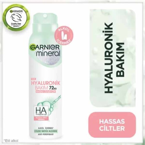 Garnier Mineral Hyaluronik Bakım Sprey Deodorant 150 ml - 1
