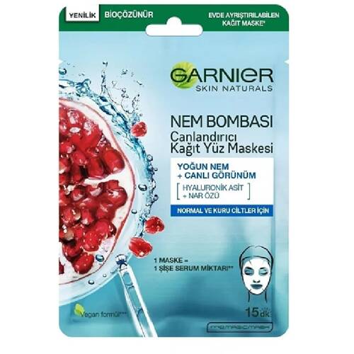 Garnier Nem Bombası Canlandırıcı Kağıt Maske 32 gr - 1