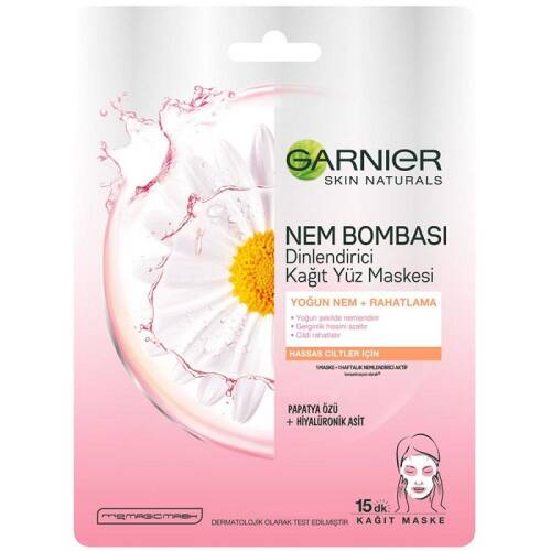 Garnier Nem Bombası Dinlendirici Kağıt Yüz Maskesi - 1