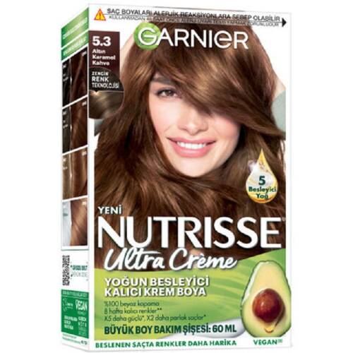 Garnier Nutrisse Yoğun Besleyici Kalıcı Krem Saç Boyası - Altın Karamel Kahverengi 5,3 - 1
