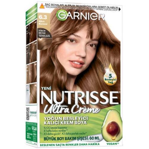 Garnier Nutrisse Yoğun Besleyici Kalıcı Krem Saç Boyası - Altın Kumral 6,3 - 1