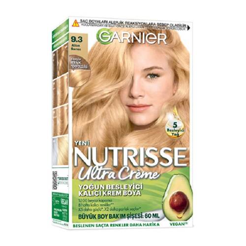 Garnier Nutrisse Yoğun Besleyici Kalıcı Krem Saç Boyası - Altın Sarısı 9,3 - 1