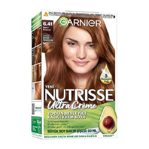 Garnier Nutrisse Yoğun Besleyici Kalıcı Krem Saç Boyası - Bakır Kumral 6,41 - 1