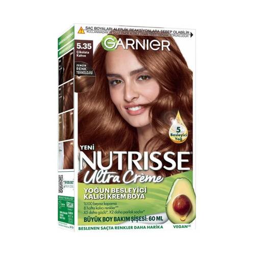 Garnier Nutrisse Yoğun Besleyici Kalıcı Krem Saç Boyası - Çikolata Kahverengi 5,35 - 1