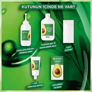 Garnier Nutrisse Yoğun Besleyici Kalıcı Krem Saç Boyası - Koyu Sarı 8,0 - 5