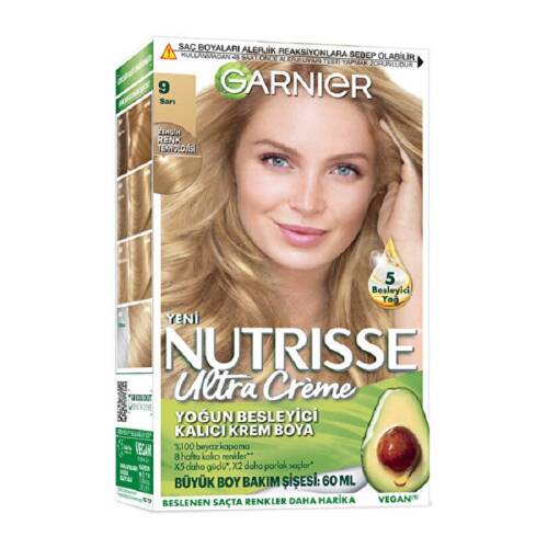 Garnier Nutrisse Yoğun Besleyici Kalıcı Krem Saç Boyası - Sarı 9,0 - 1