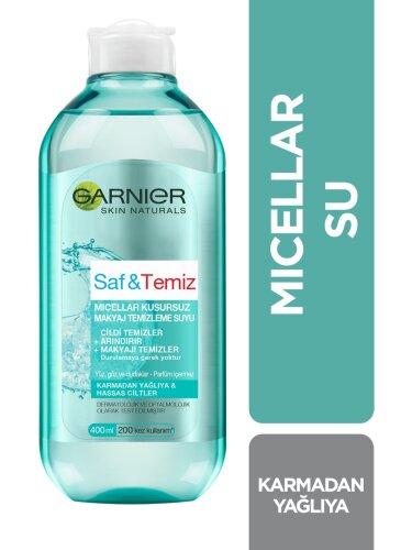 Garnier Saf & Temiz Micellar Kusursuz Makyaj Temizleme Suyu 400 ml - 1