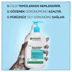 Garnier Saf Temiz Nemlendiren Hyaluronik Asit Seramid Kil Yüz Temizleme Jeli 250 ml - 2