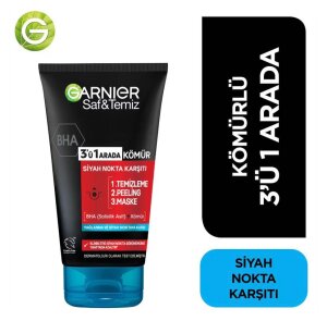 Garnier Saf & Temiz Siyah Nokta Karşıtı Kömürlü 3'ü 1 arada 150 ml