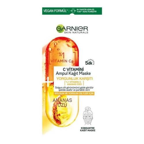 Garnier Skin Naturals Ampul C Vitaminli Kağıt Maske - 1