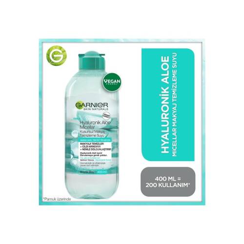 Garnier Skin Naturals Hyaluronik Aloe Makyaj Temizleme Suyu Kusursuzlaştırıcı 400 ml - 1