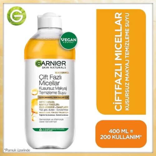 Garnier Skin Naturals Makyaj Temizleme Suyu Çift Fazlı 400 ml - 1