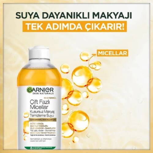 Garnier Skin Naturals Makyaj Temizleme Suyu Çift Fazlı 400 ml - 5