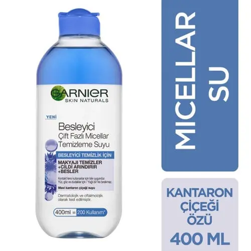 Garnier Skin Naturals Makyaj Temizleme Suyu Çift Fazlı Mavi 400 ml - 1