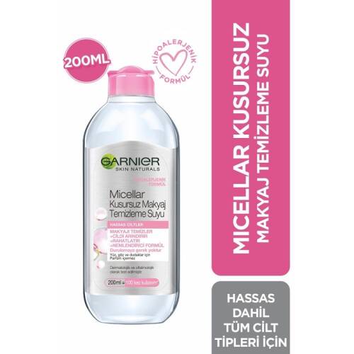 Garnier Skin Naturals Makyaj Temizleme Suyu Hassas Ciletler 200 ml - 1