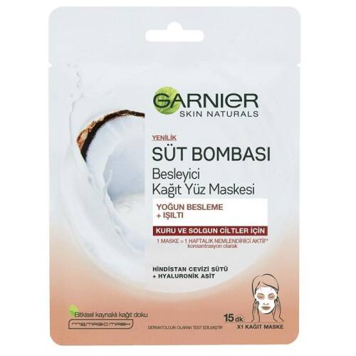 Garnier Süt Bombasi Besleyici Kağıt Yüz Maskesi - 1