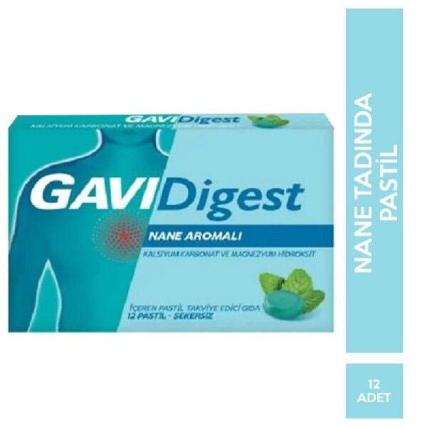 Gavidigest Nane Aromalı Şekersiz 12 Pastil - 1