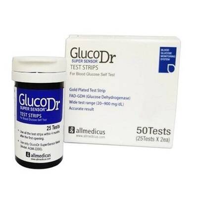 GlucoDr Super Sensor Strip 50 Adet - 1