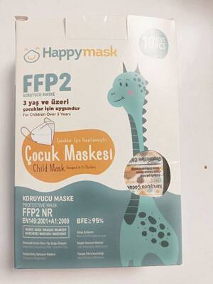 Happymask Ffp2 Koruyucu Çocuk Maskesi Erkek 10 Adet - 1